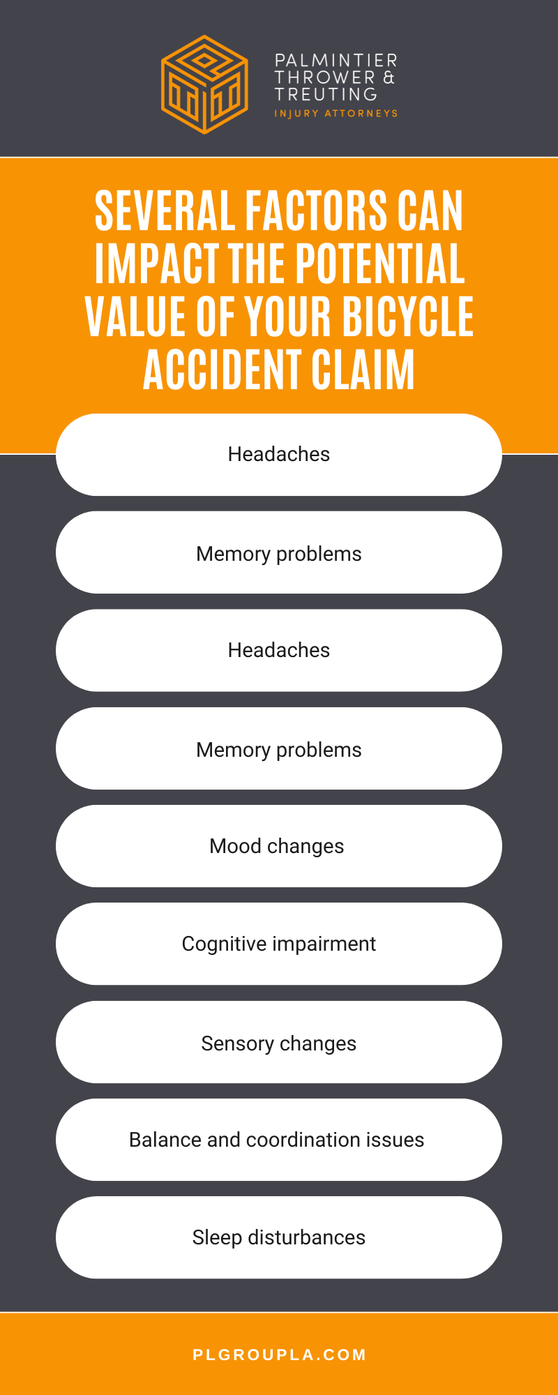 Several Factors Can Impact The Potential Value Of Your Bicycle Accident Claim Infographic